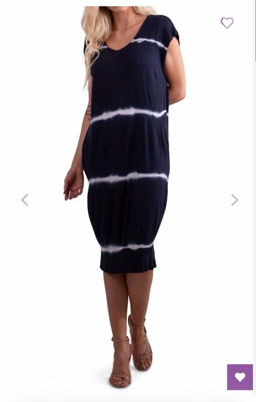 Gigi Moda Abriana Dye V-Neck Cap Sleeve Dress – Made in Italy – Luxury Minimalis